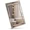 Silver Champagne Beaded Frame Accent Beveled Wall Mirror - 30" x 42"
